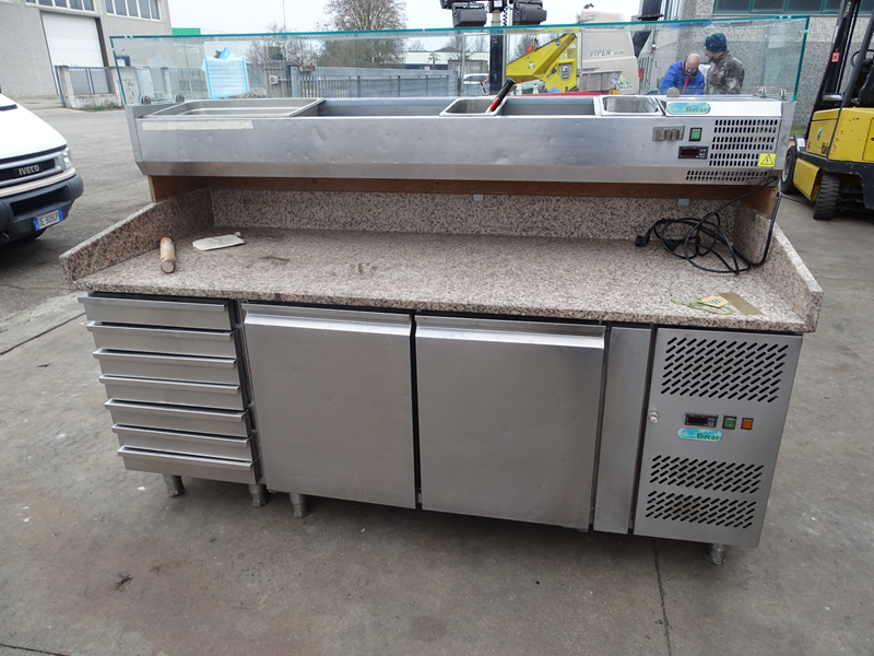 Banco pizza refrigerato usato