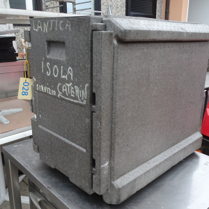 Box in polistirolo per trasporto pietanze usato